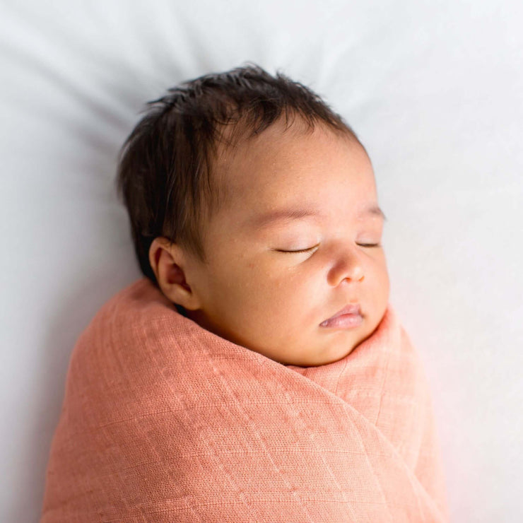 Coral Reef - Organic cotton muslin swaddle wrap. Love & Lee 